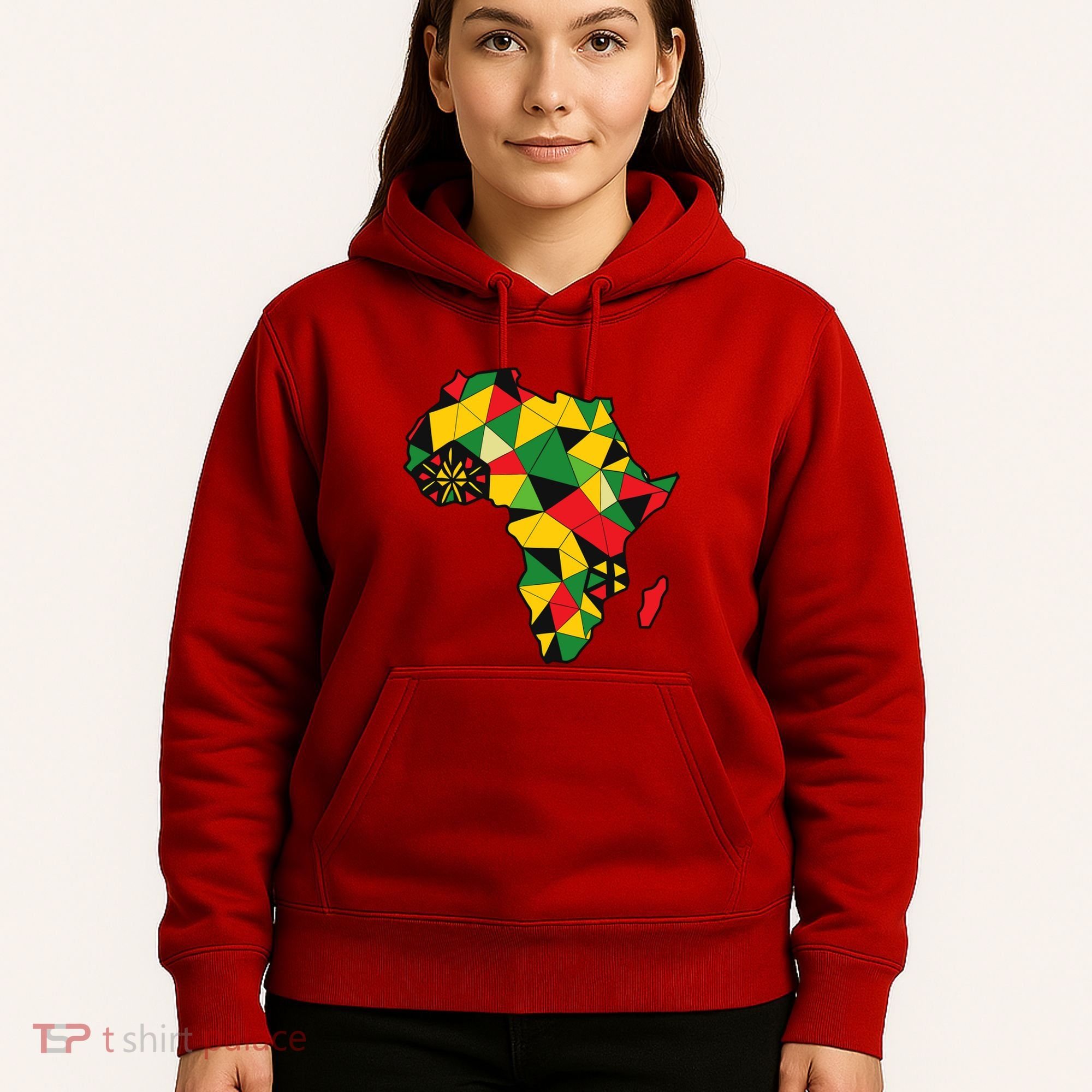 Colourful Africa Map Cloth Gift For African Lover Hoodie