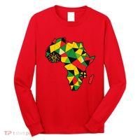Colourful Africa Map Cloth Gift For African Lover Long Sleeve Shirt thumb 0