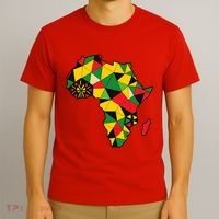 Colourful Africa Map Cloth Gift For African Lover T-Shirt thumb 3