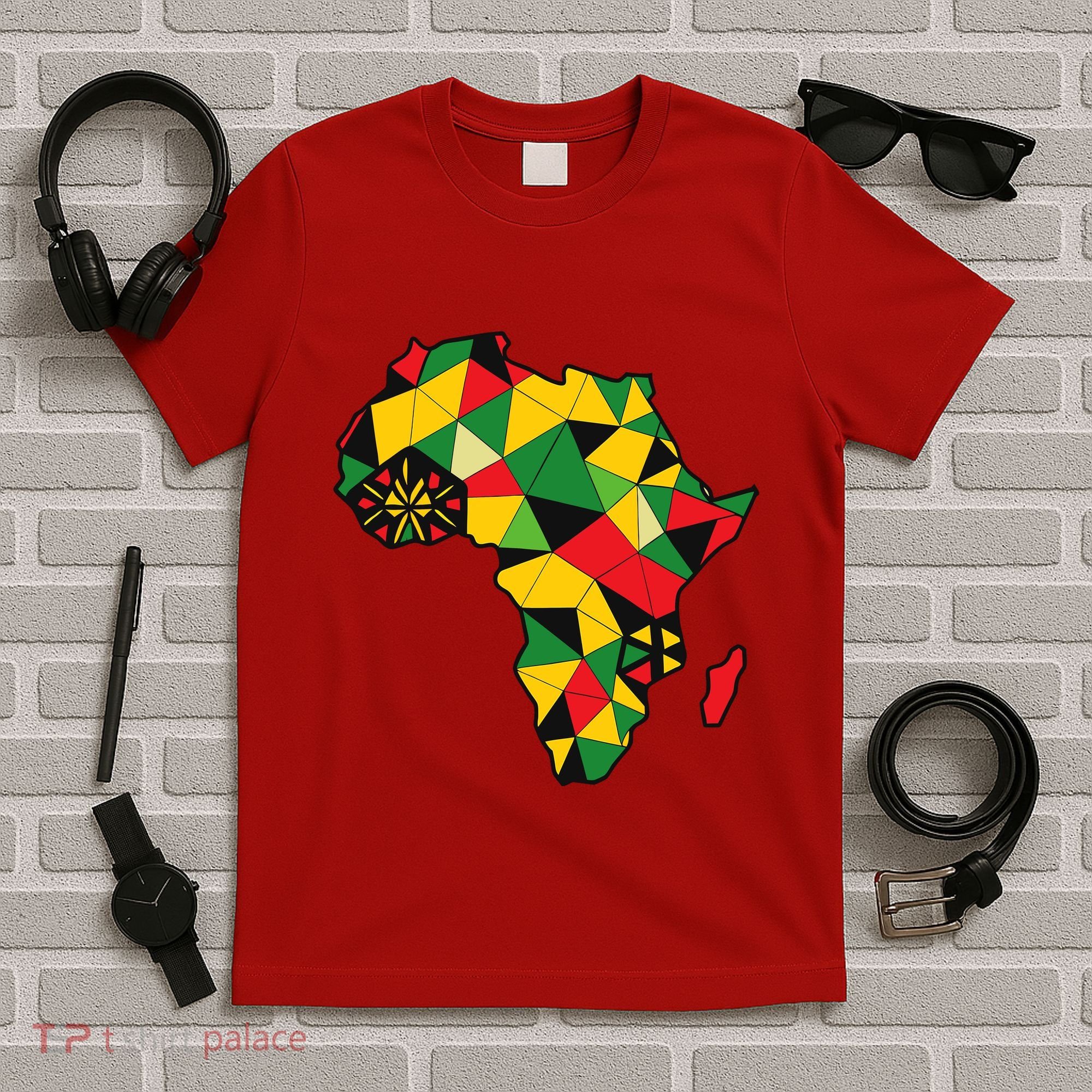 Colourful Africa Map Cloth Gift For African Lover T-Shirt