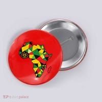 Colourful Africa Map Cloth Gift For African Lover Button thumb 0