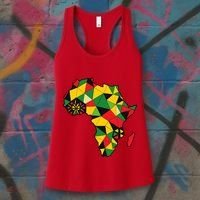 Colourful Africa Map Cloth Gift For African Lover Women's Tank Top thumb 3