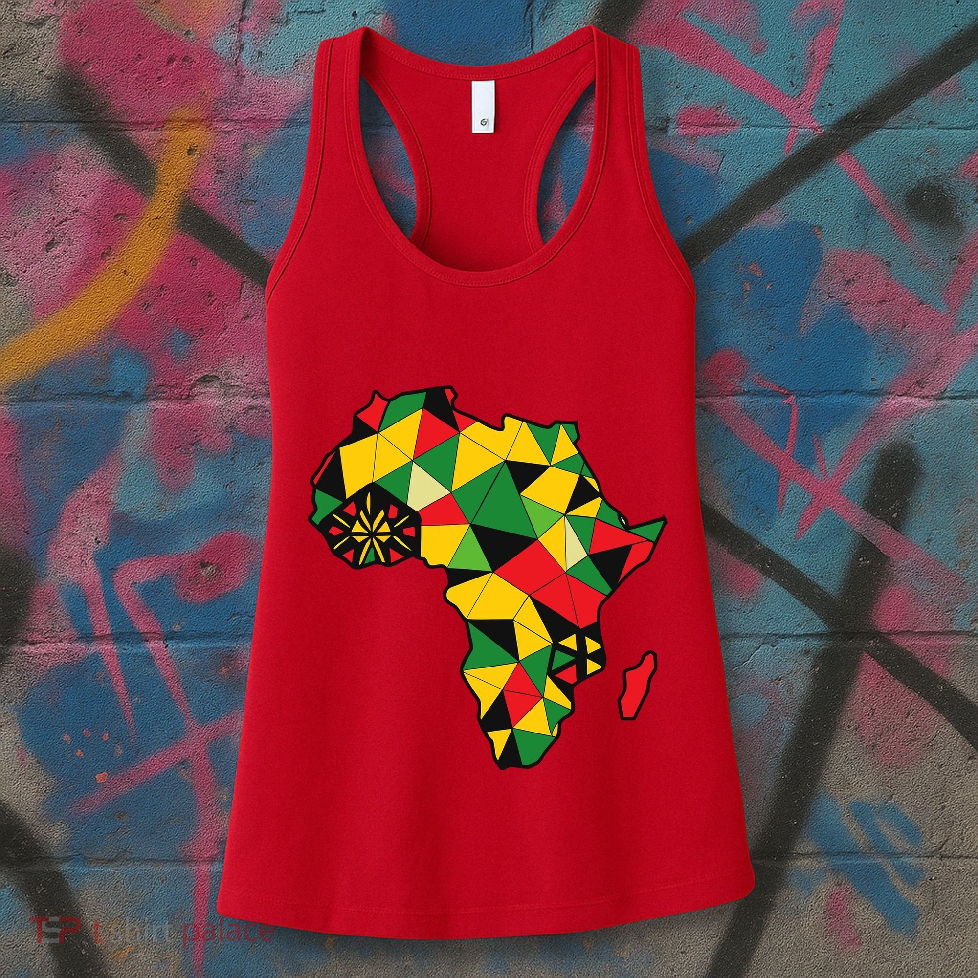 Colourful Africa Map Cloth Gift For African Lover Women's Tank Top