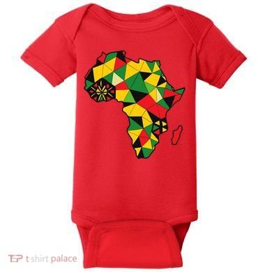 Colourful Africa Map Cloth Gift For African Lover Baby Bodysuit