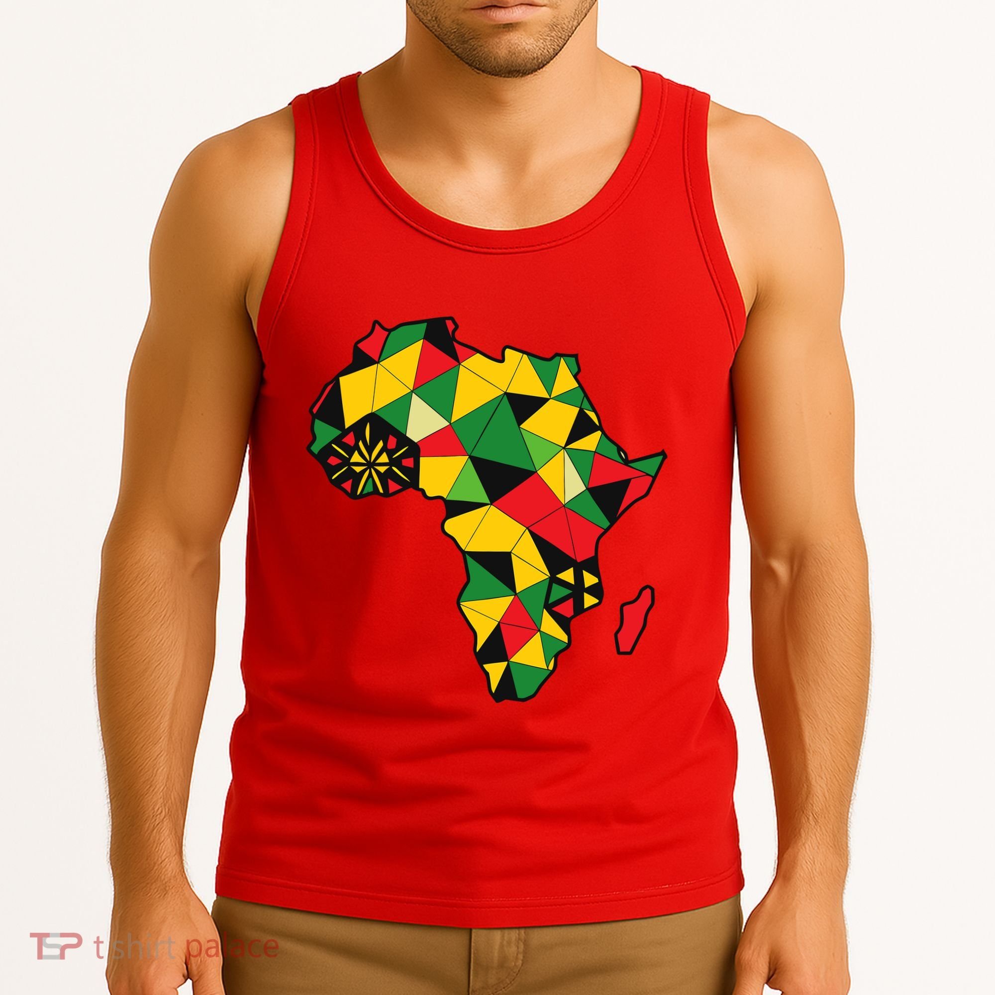 Colourful Africa Map Cloth Gift For African Lover Tank Top