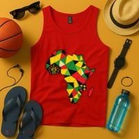 Colourful Africa Map Cloth Gift For African Lover Tank Top thumb 4