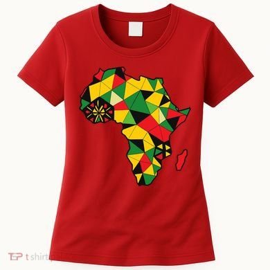 Colourful Africa Map Cloth Gift For African Lover Women's T-Shirt