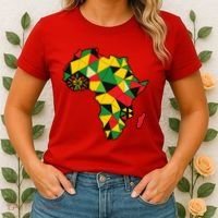 Colourful Africa Map Cloth Gift For African Lover Women's T-Shirt thumb 2