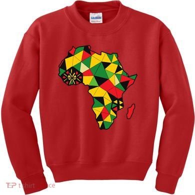 Colourful Africa Map Cloth Gift For African Lover Kids Sweatshirt
