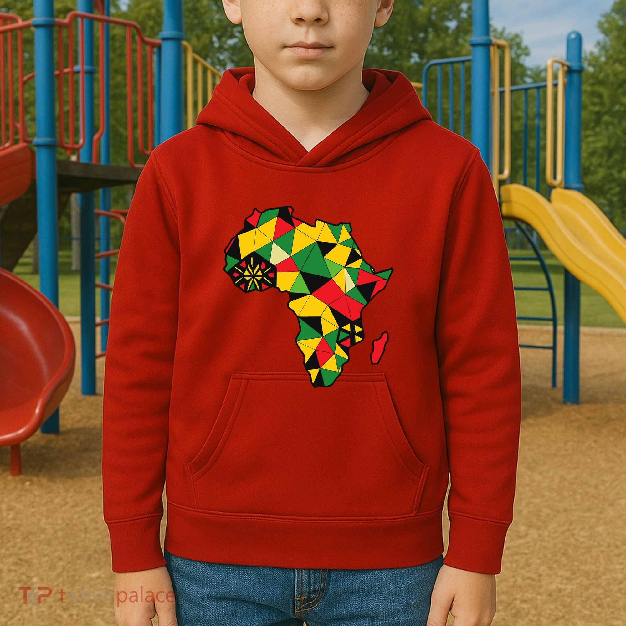 Colourful Africa Map Cloth Gift For African Lover Kids Hoodie