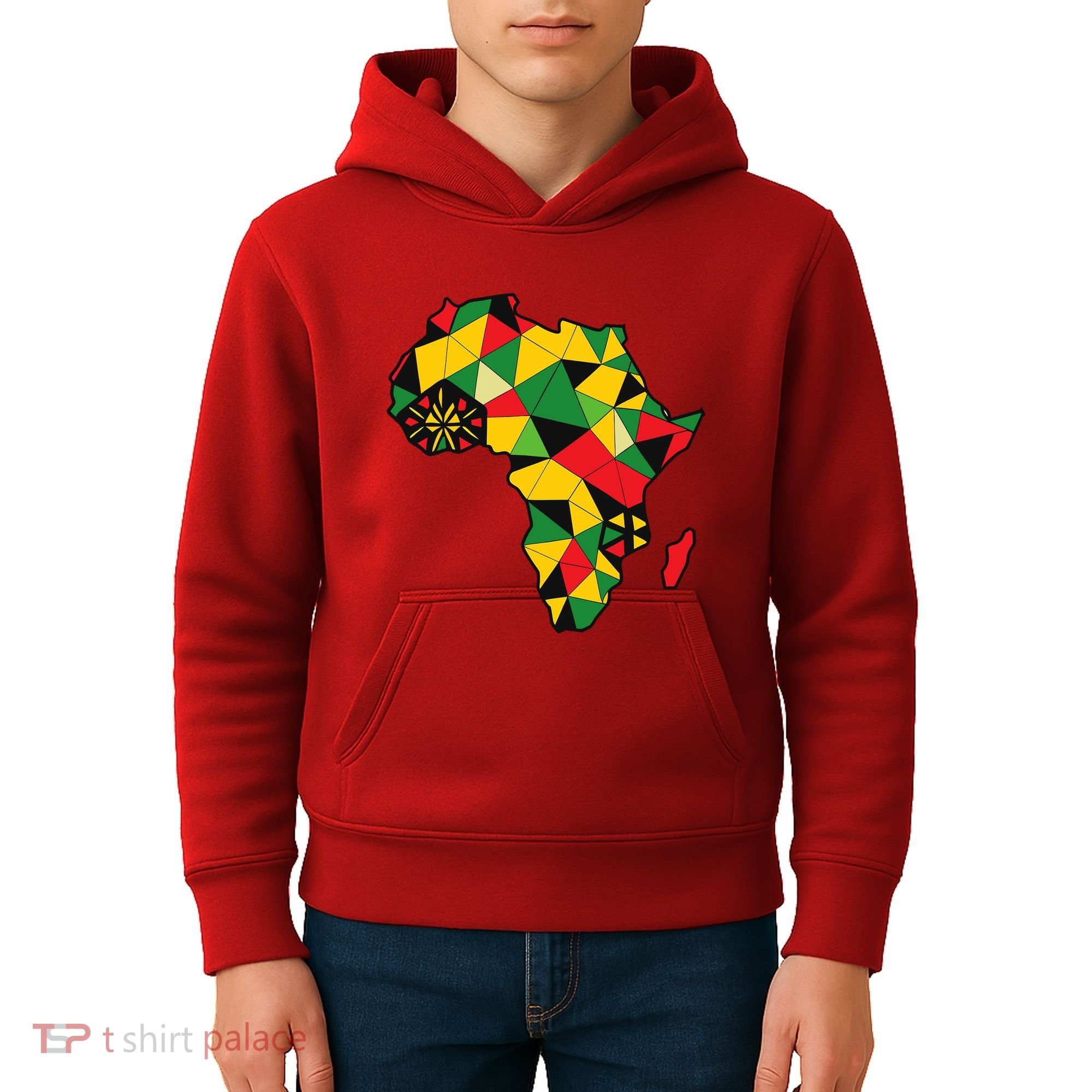 Colourful Africa Map Cloth Gift For African Lover Kids Hoodie
