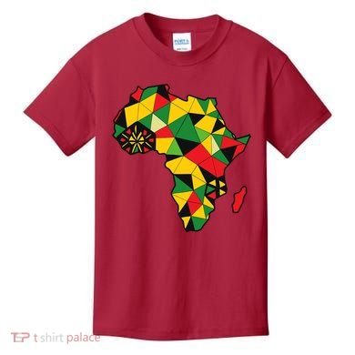 Colourful Africa Map Cloth Gift For African Lover Kids T-Shirt