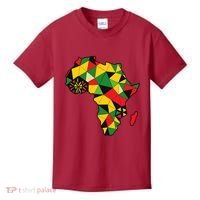 Colourful Africa Map Cloth Gift For African Lover Kids T-Shirt thumb 0
