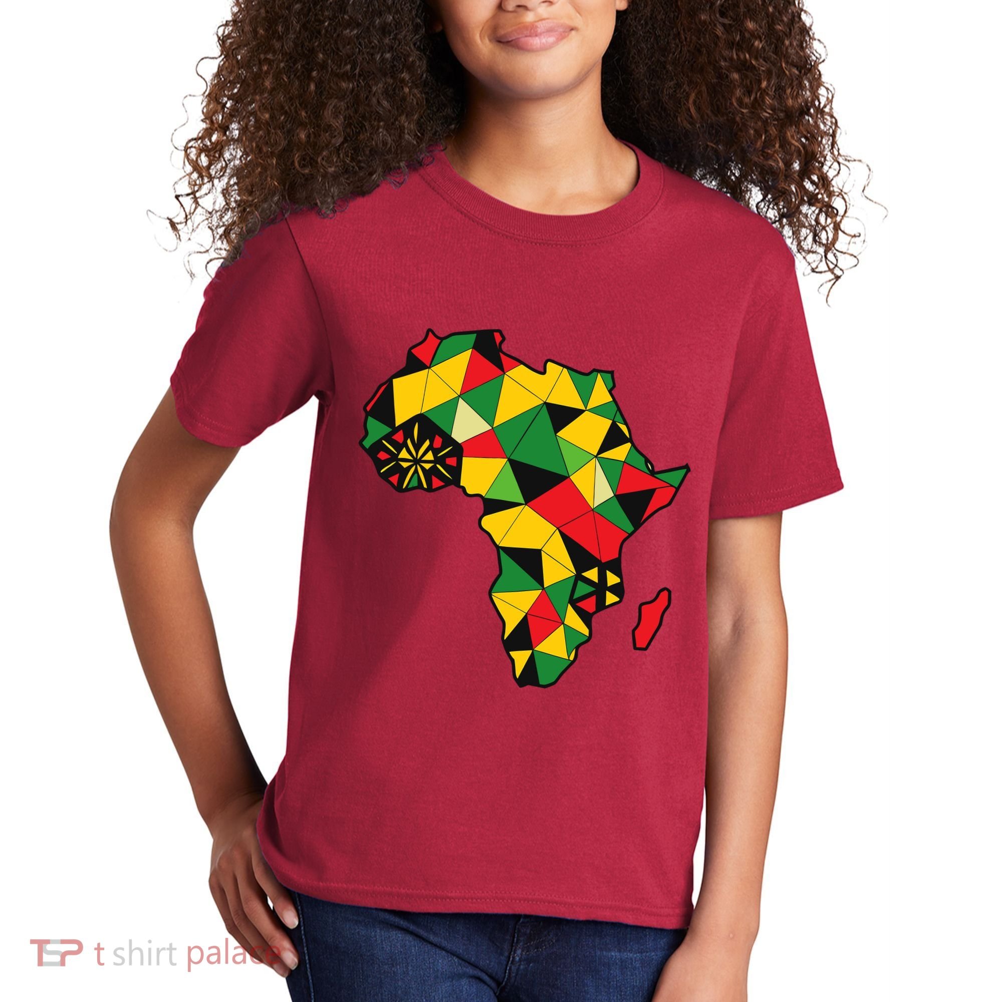 Colourful Africa Map Cloth Gift For African Lover Kids T-Shirt