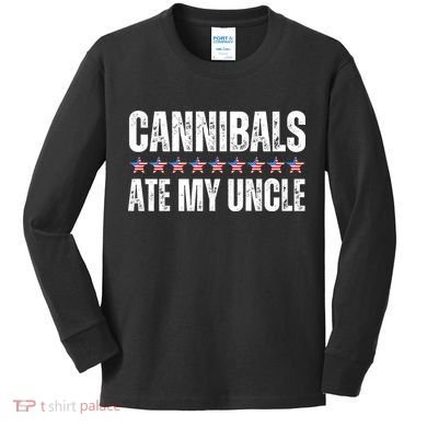 Cannibals Ate My Uncle Vintage Kids Long Sleeve Shirt