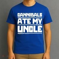 Cannibals Ate My Uncle Joe Biden Political Satire Trump 2024 T-Shirt thumb 3