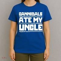 Cannibals Ate My Uncle Joe Biden Political Satire Trump 2024 T-Shirt thumb 4