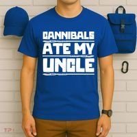 Cannibals Ate My Uncle Joe Biden Political Satire Trump 2024 T-Shirt thumb 6