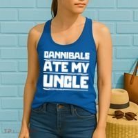 Cannibals Ate My Uncle Joe Biden Political Satire Trump 2024 Women's Tank Top thumb 2