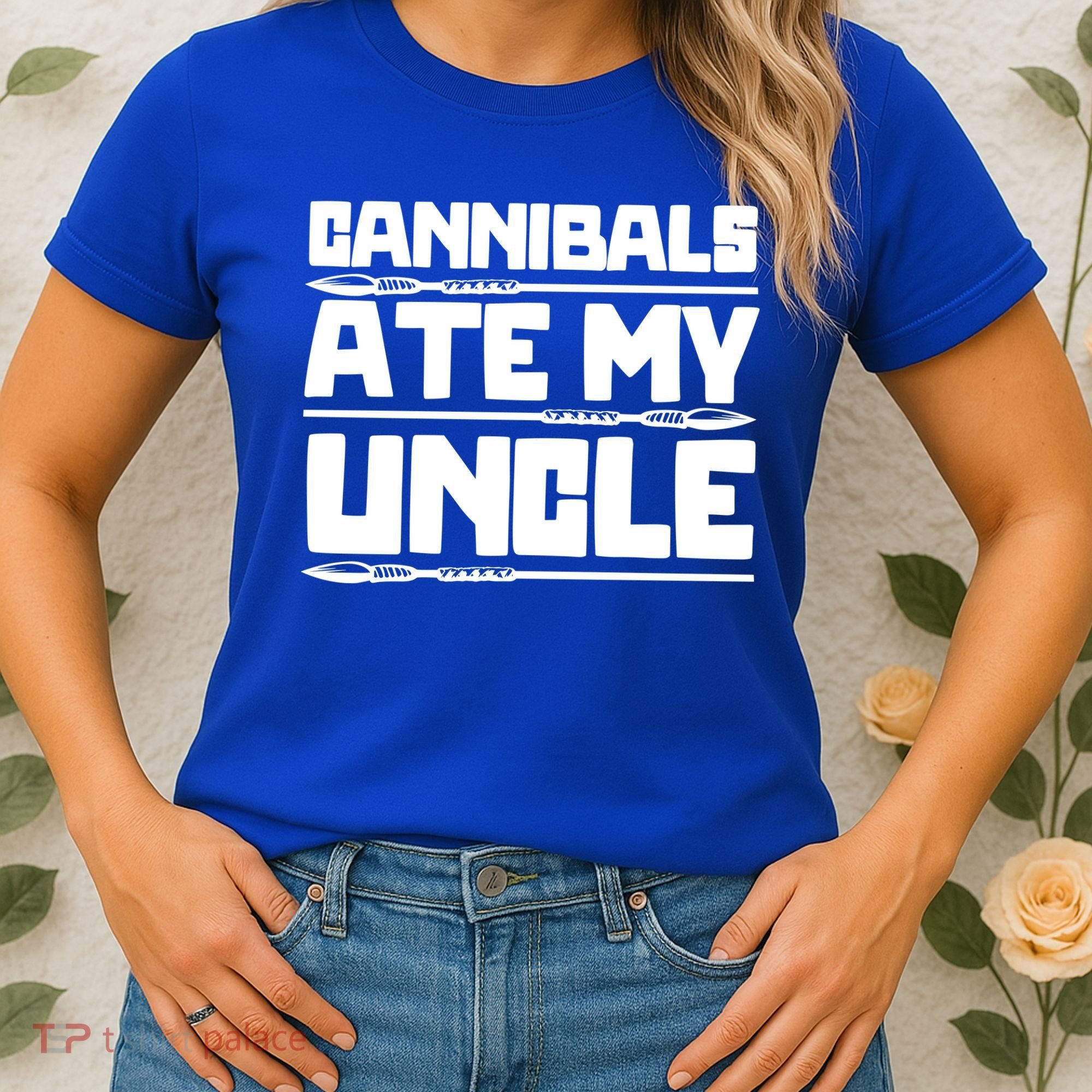 Cannibals Ate My Uncle Joe Biden Political Satire Trump 2024 Women's T-Shirt