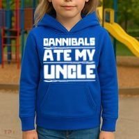Cannibals Ate My Uncle Joe Biden Political Satire Trump 2024 Kids Hoodie thumb 3