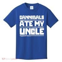 Cannibals Ate My Uncle Joe Biden Political Satire Trump 2024 Kids T-Shirt thumb 0