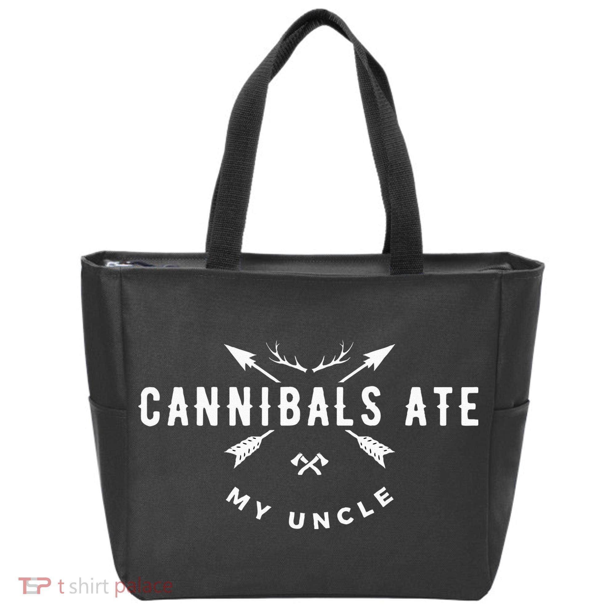 Cannibals Ate My Uncle Joe Biden Political Parody Tote Bag