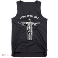 Come At Me Bro Funny Jesus Tank Top thumb 0