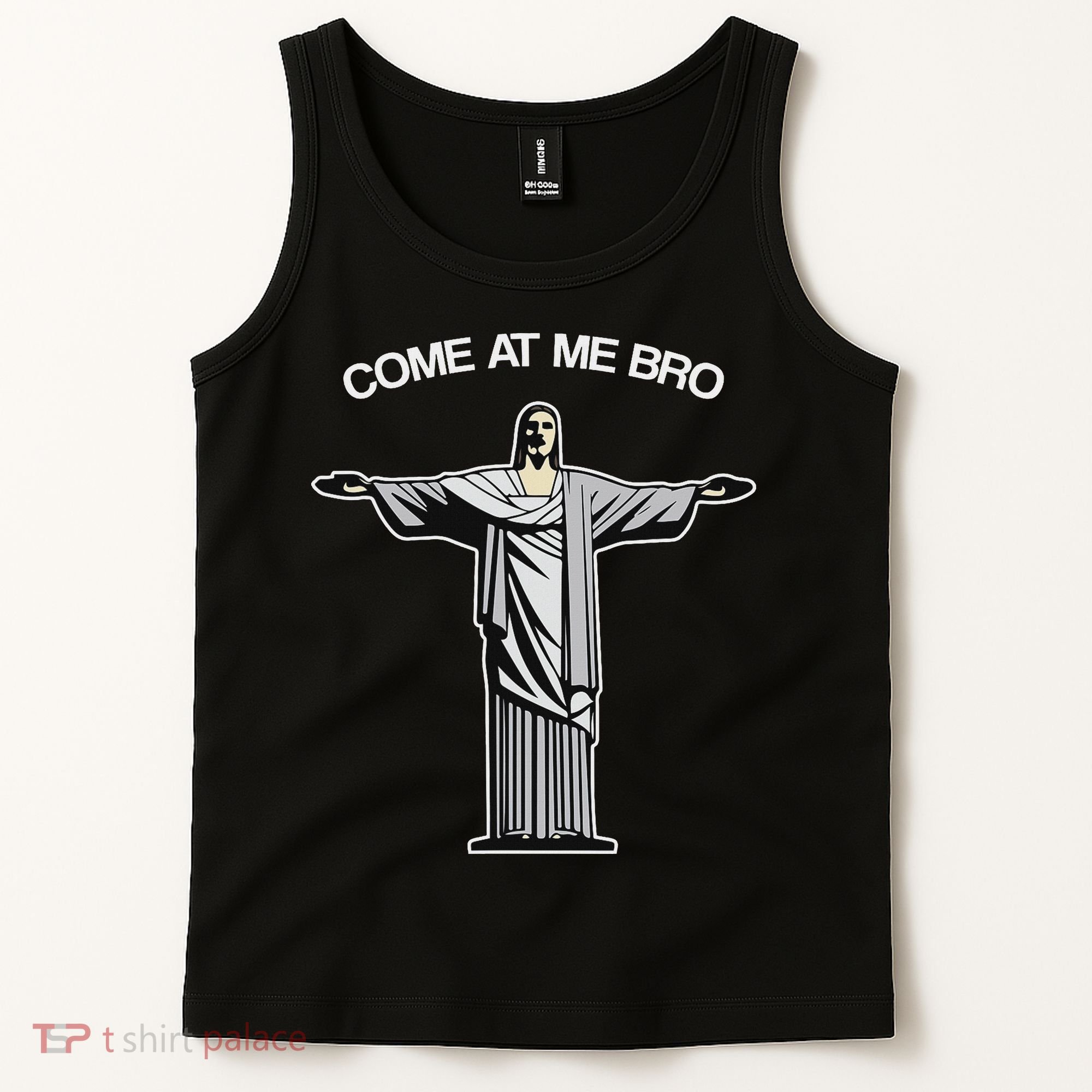 Come At Me Bro Funny Jesus Tank Top