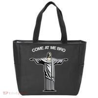 Come At Me Bro Funny Jesus Tote Bag thumb 0