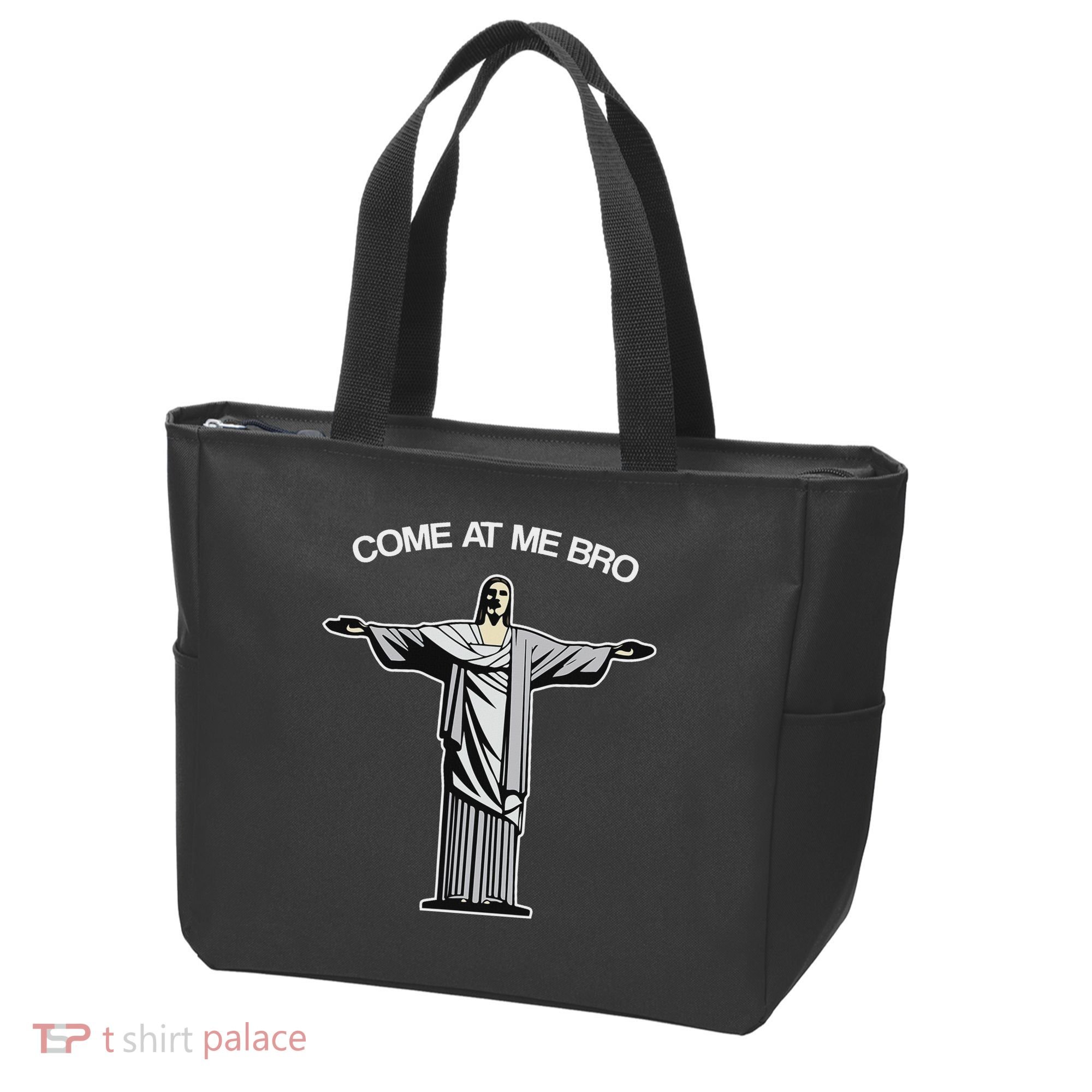 Come At Me Bro Funny Jesus Tote Bag