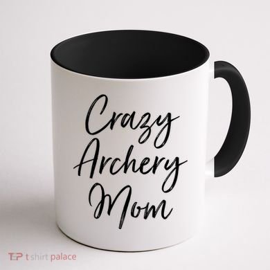 Crazy Archery Mom Mother's Day Gift For Archer Bow Meaningful Gift Coffee Mug back