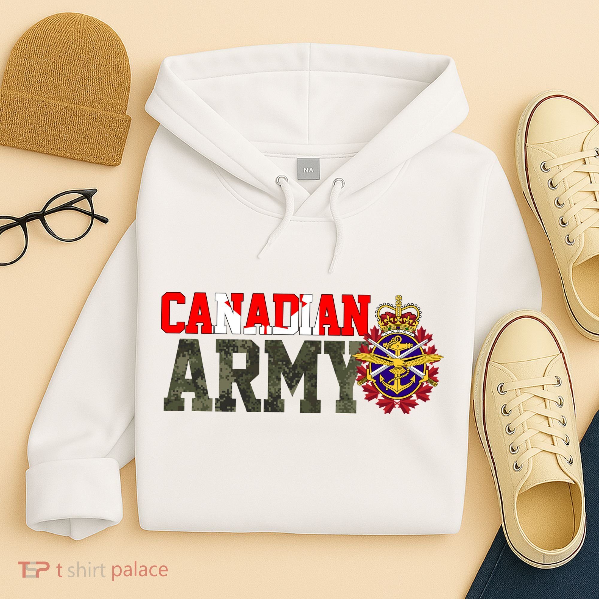 Canadian Army Military Veteran Hoodie
