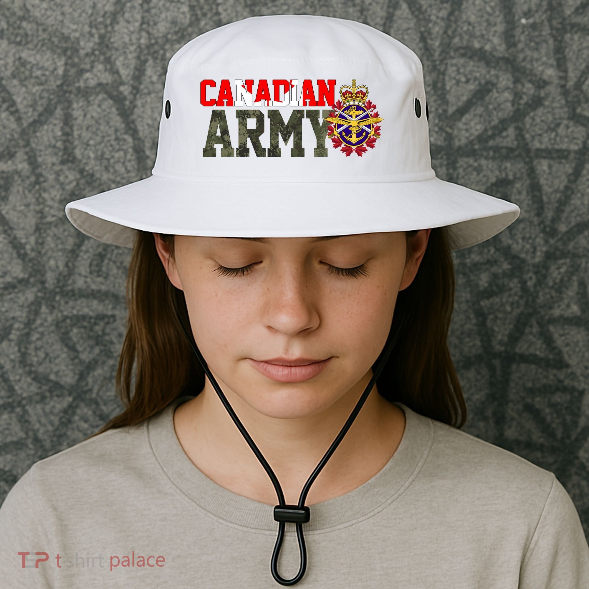 Canadian Army Military Veteran Bucket Hat