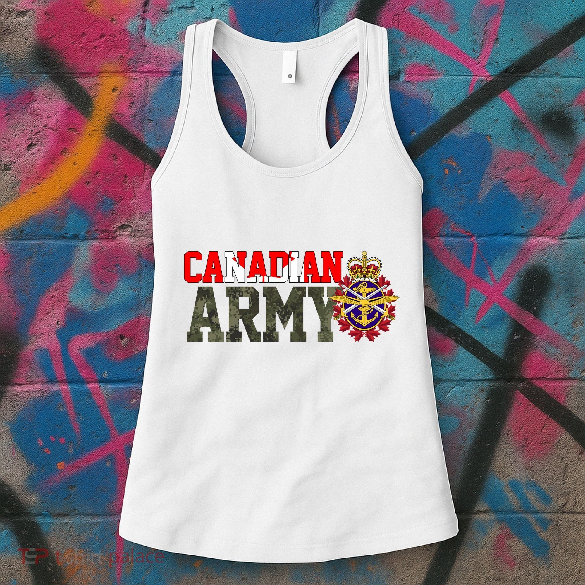 Canadian Army Military Veteran Women's Tank Top