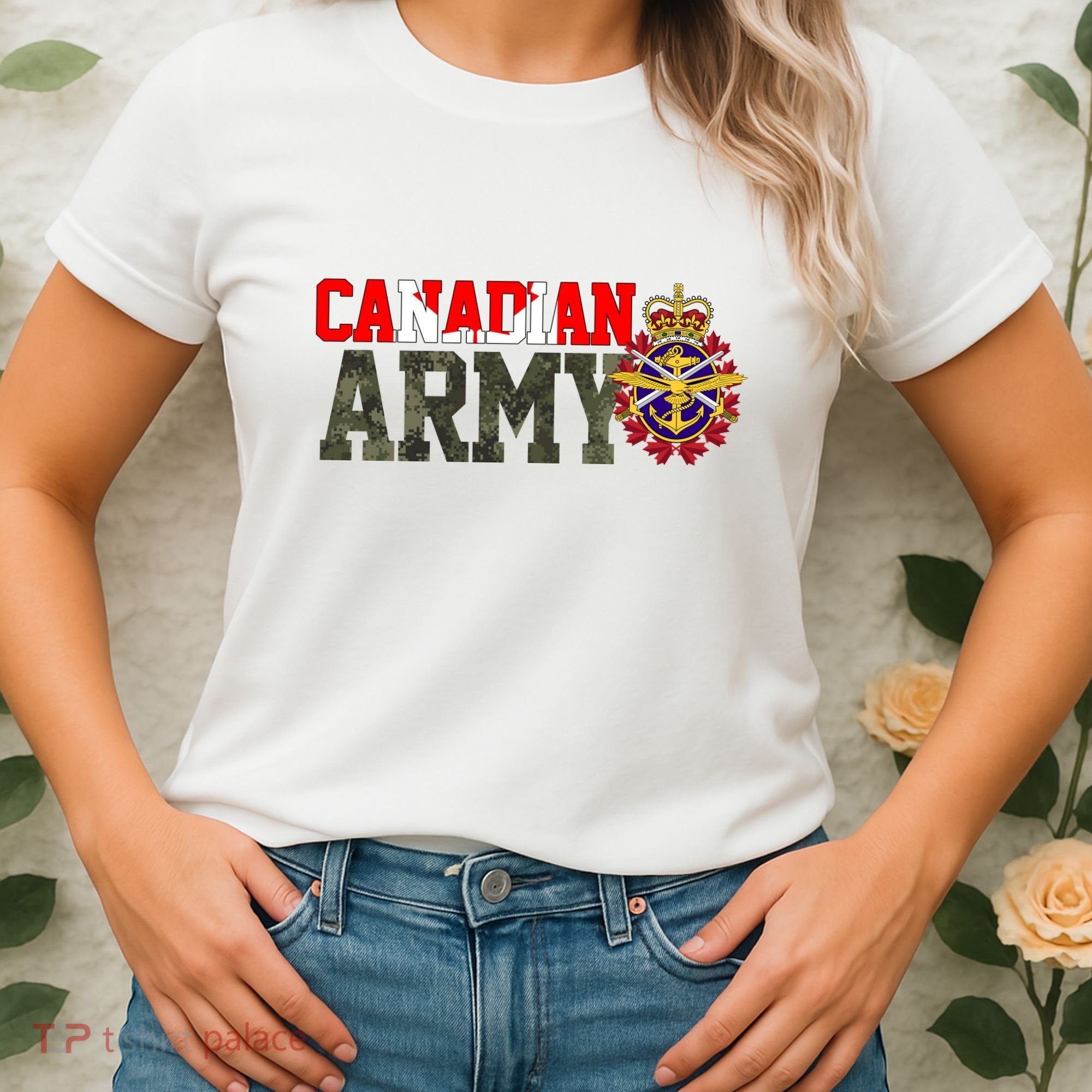 Canadian Army Military Veteran Women's T-Shirt
