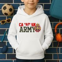 Canadian Army Military Veteran Kids Hoodie thumb 2