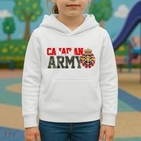 Canadian Army Military Veteran Kids Hoodie thumb 3