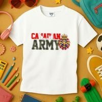 Canadian Army Military Veteran Kids T-Shirt thumb 3
