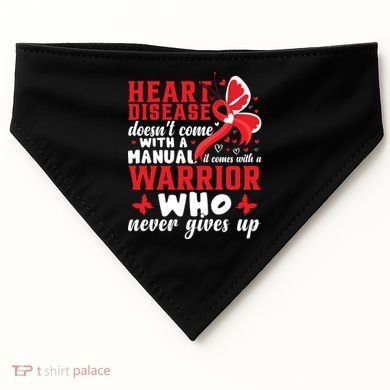 Chd Awareness Month Heart Disease Great Gift USA-Made Doggie Bandana