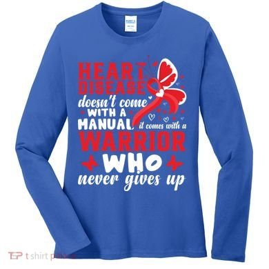 Chd Awareness Month Heart Disease Great Gift Women's Long Sleeve Shirt