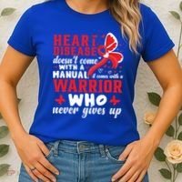 Chd Awareness Month Heart Disease Great Gift Women's T-Shirt thumb 2