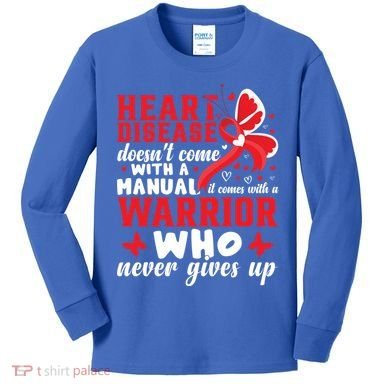 Chd Awareness Month Heart Disease Great Gift Kids Long Sleeve Shirt