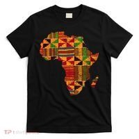 Cool Africa Map Kente Cloth Gift For Men Women African Lover T-Shirt thumb 0