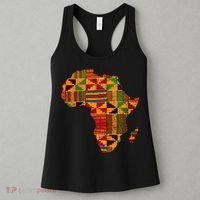 Cool Africa Map Kente Cloth Gift For Men Women African Lover Women's Tank Top thumb 3
