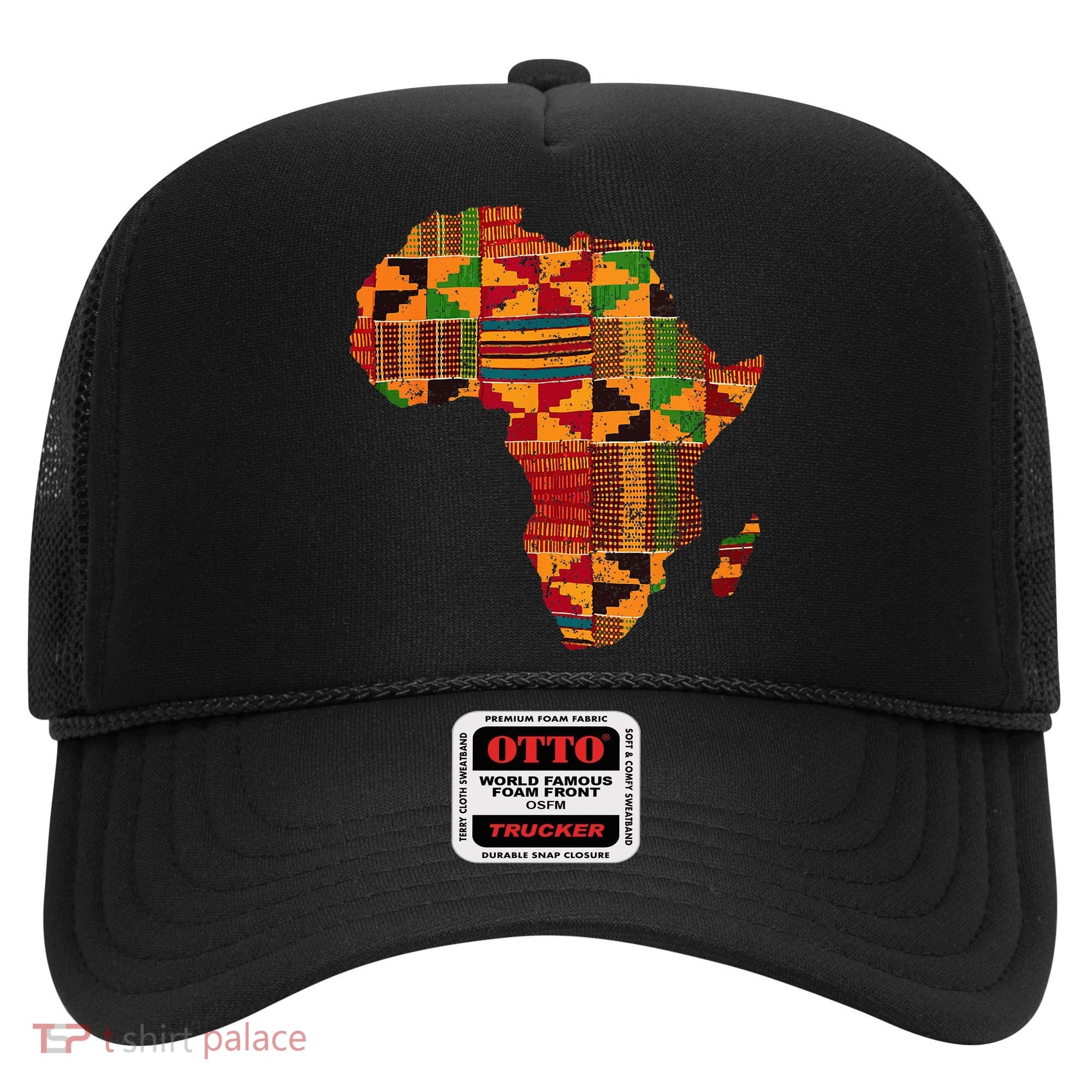 Cool Africa Map Kente Cloth Gift For Men Women African Lover Hat