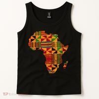 Cool Africa Map Kente Cloth Gift For Men Women African Lover Tank Top thumb 2