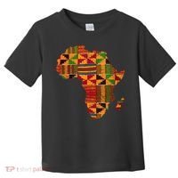 Cool Africa Map Kente Cloth Gift For Men Women African Lover Toddler T-Shirt thumb 0