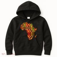 Cool Africa Map Kente Cloth Gift For Men Women African Lover Kids Hoodie thumb 0