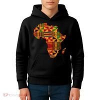 Cool Africa Map Kente Cloth Gift For Men Women African Lover Kids Hoodie thumb 4